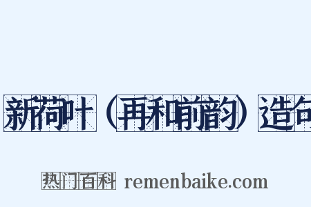 新荷叶（再和前韵）造句是什么意思的图片